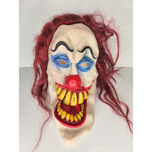 Target Other - Scary Evil Clown Halloween Mask Red Hair Big Teeth Horror Costume Killer Klown